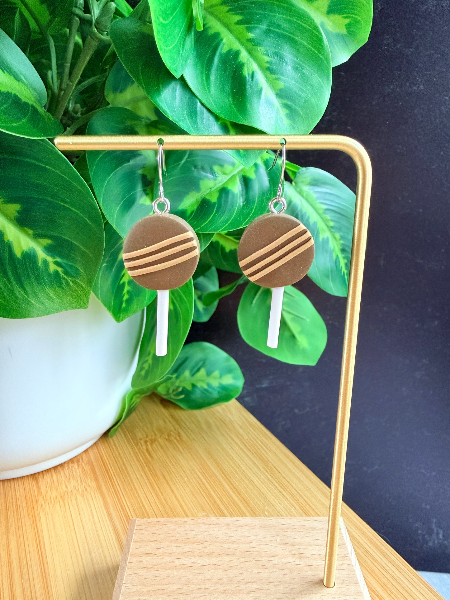 Chocolate Cake Pop Earrings