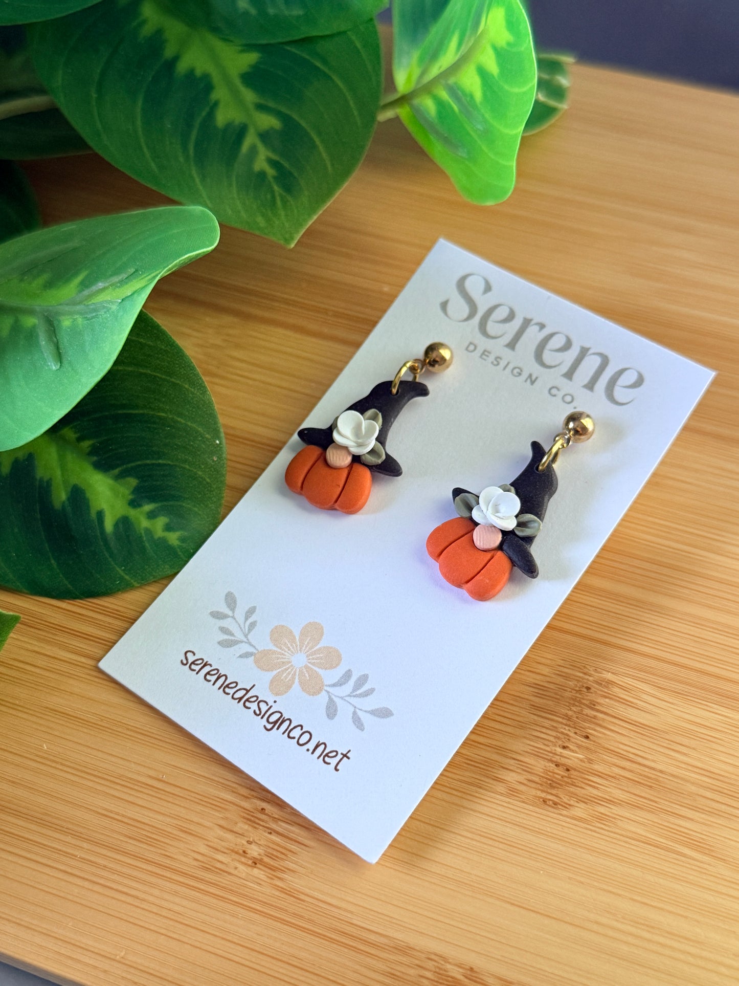 Gnome Pumpkin Dangles