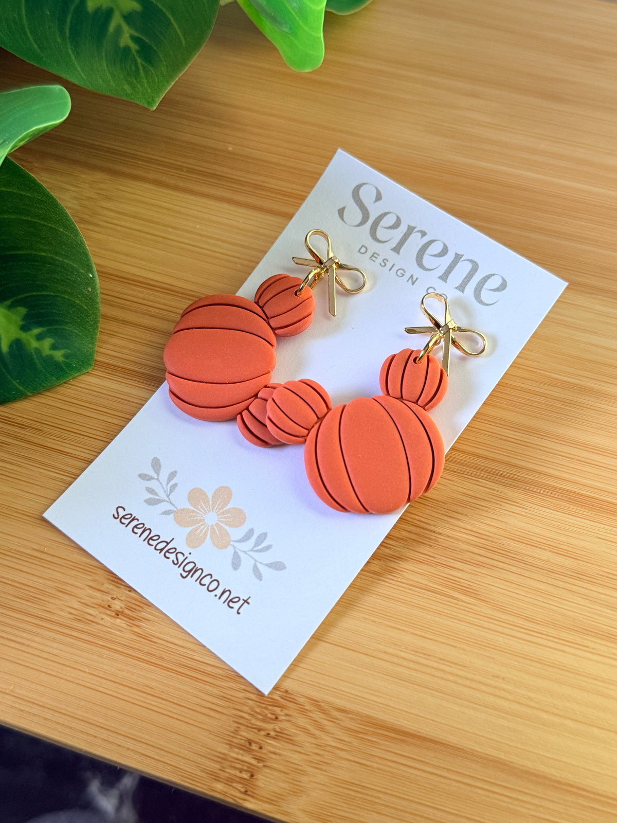 Mouse Pumpkin Dangles