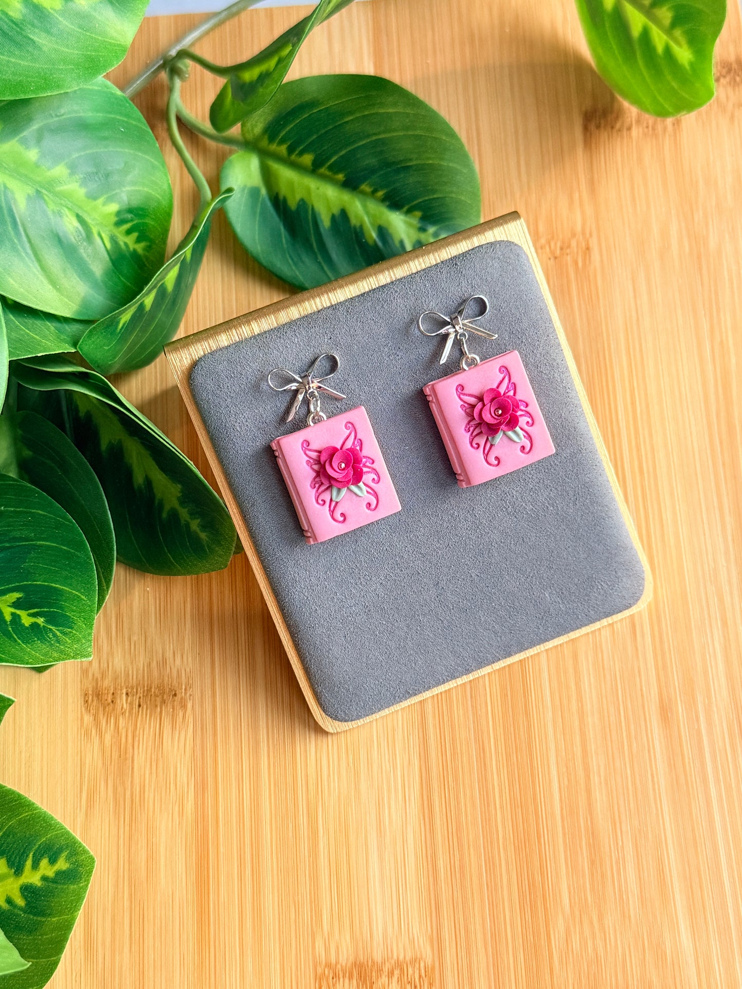 Fairy Wings Book Earrings | Polymer Clay Earrings