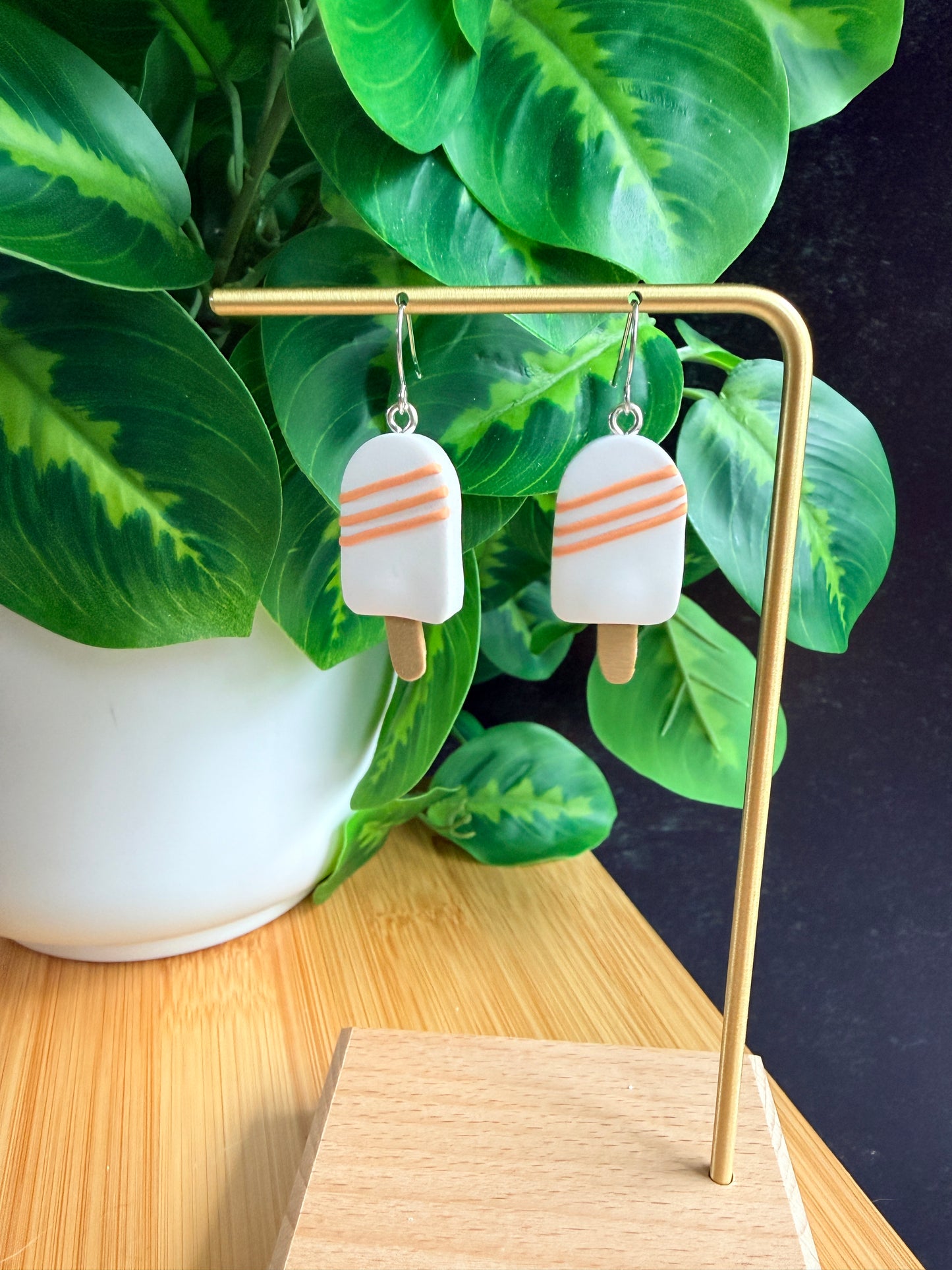 Orange Cream Cakesicle Earrings