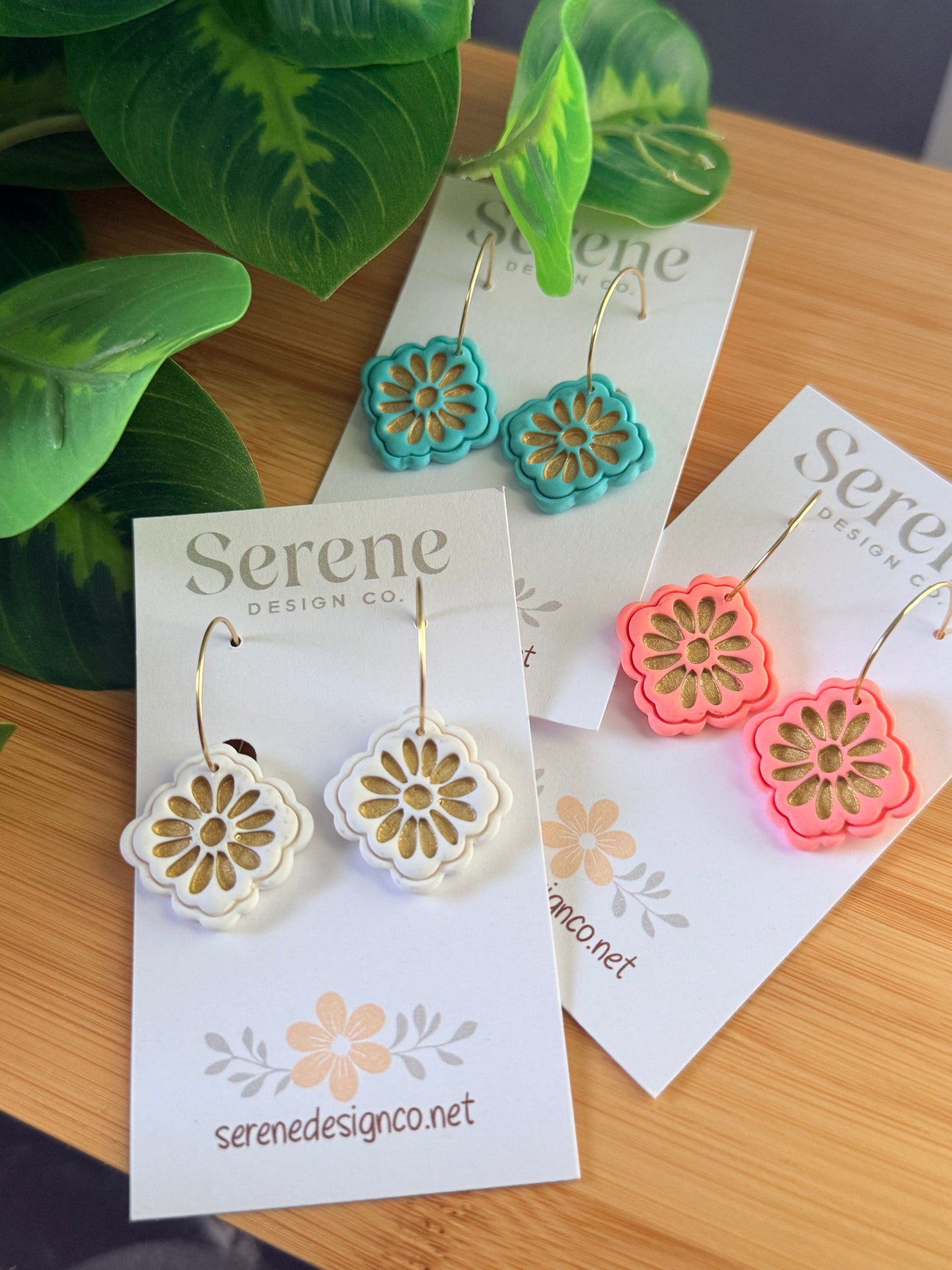 Flower Tile Hoops