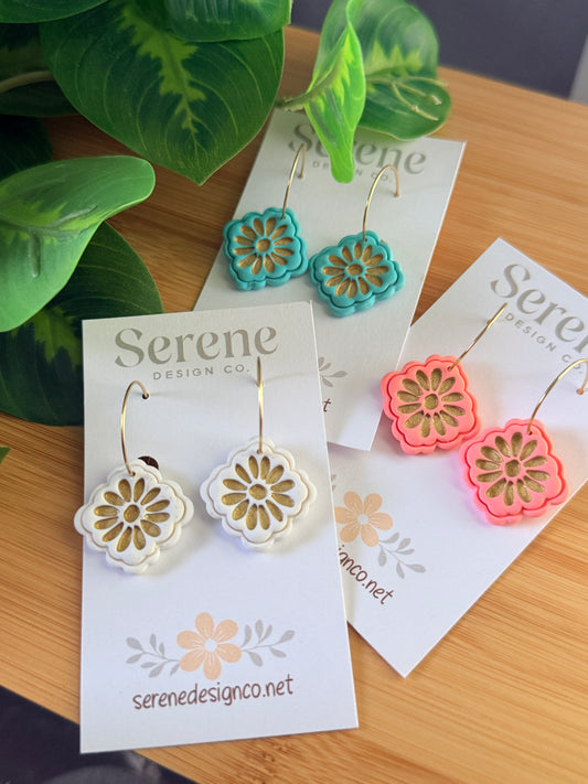 Flower Tile Hoops