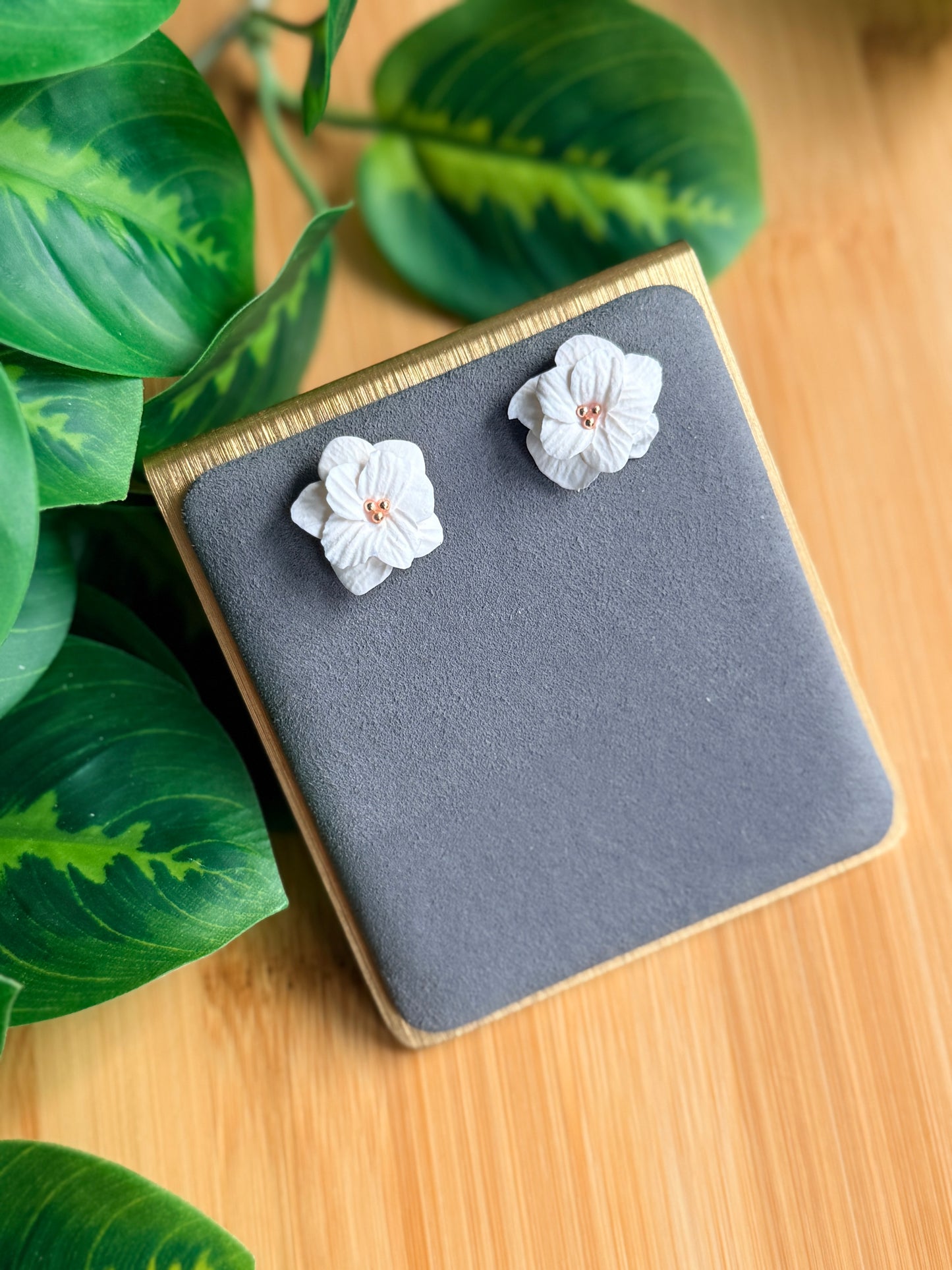 Statement Flower Stud Earrings | Polymer Clay Earrings
