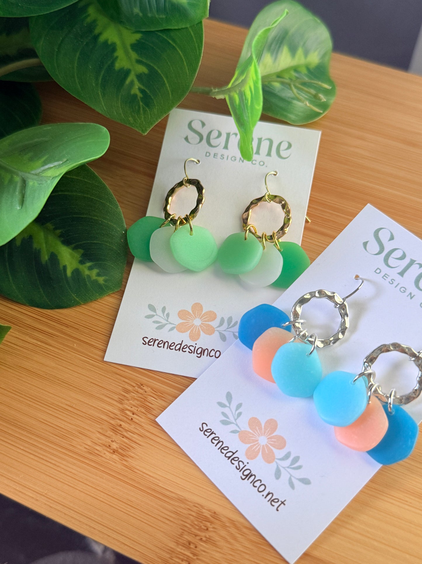 Beach Glass Trio Dangles