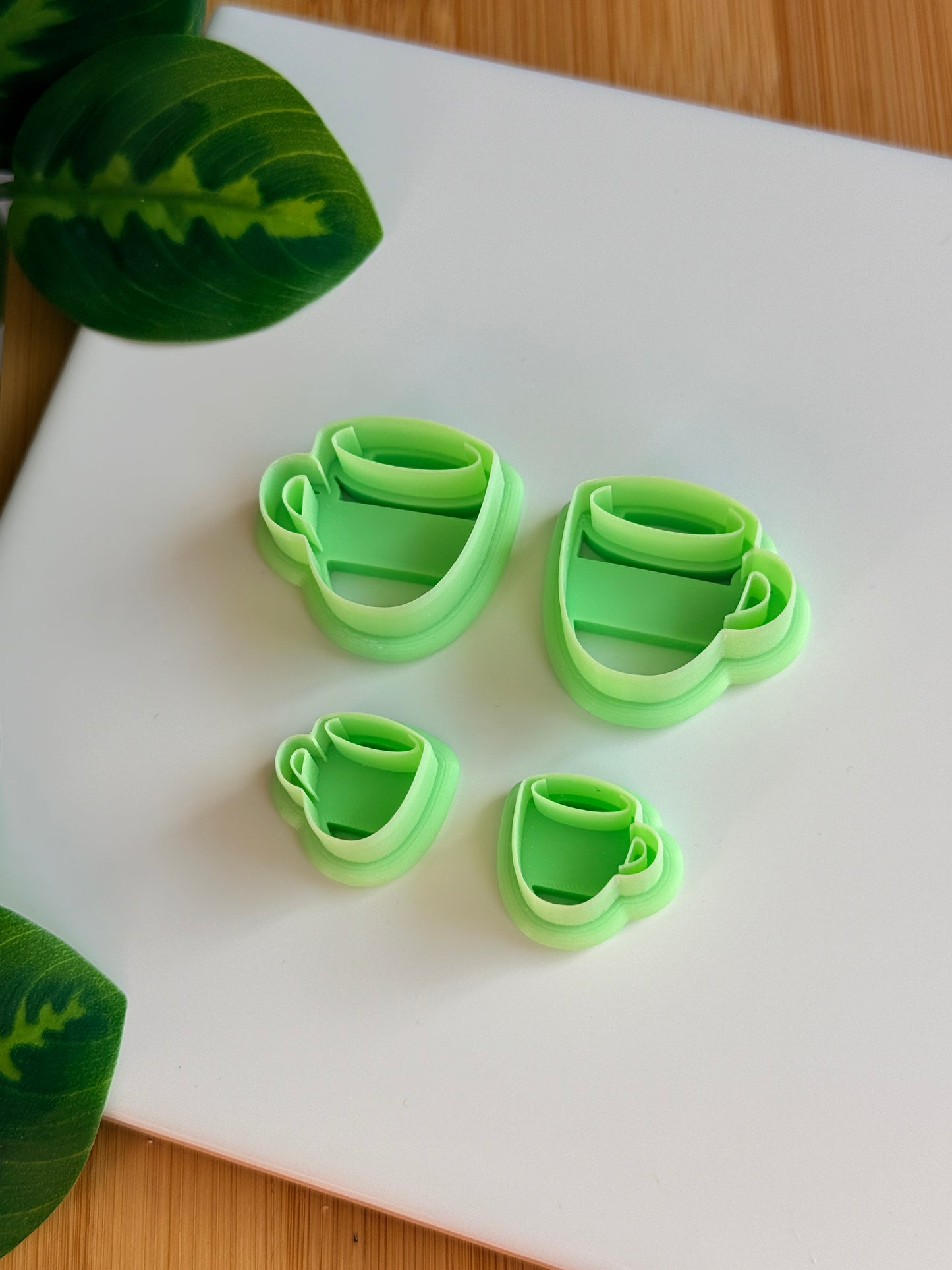 Coffee Cup Mirrored Cutter Set | Polymer Clay Cutters