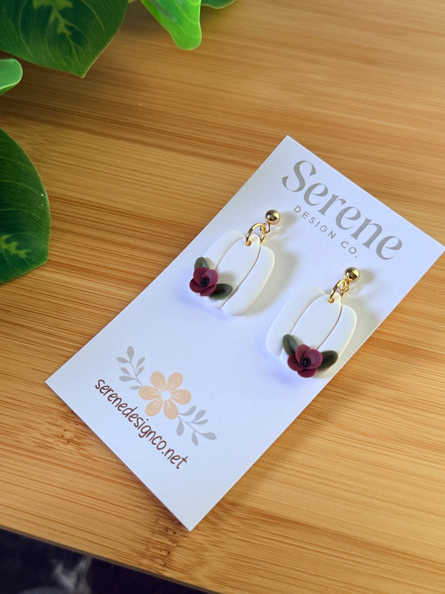 Floral Pumpkin Dangles