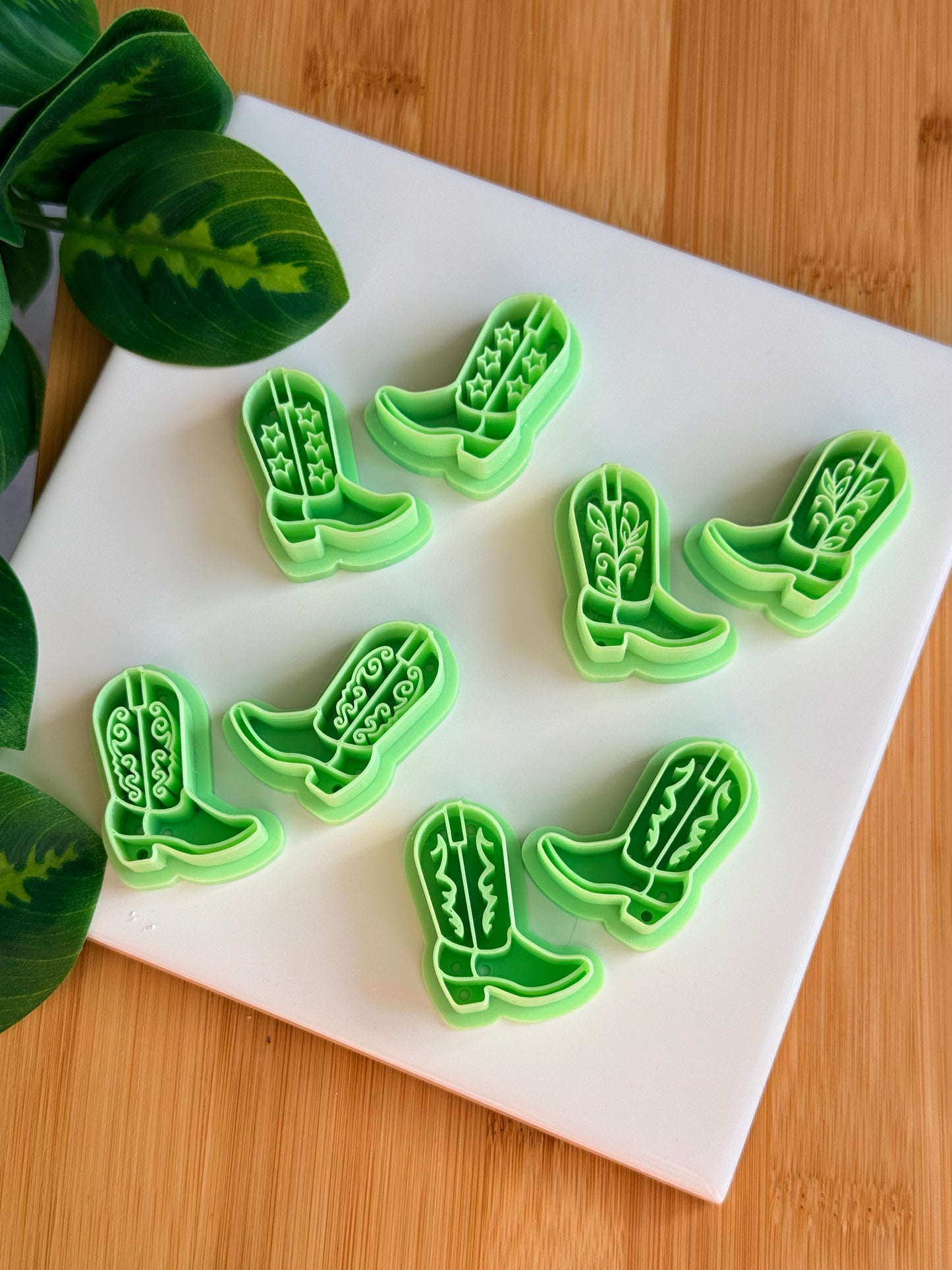 Cowboy Boot Mirrored Cutter Set | Polymer Clay Cutters