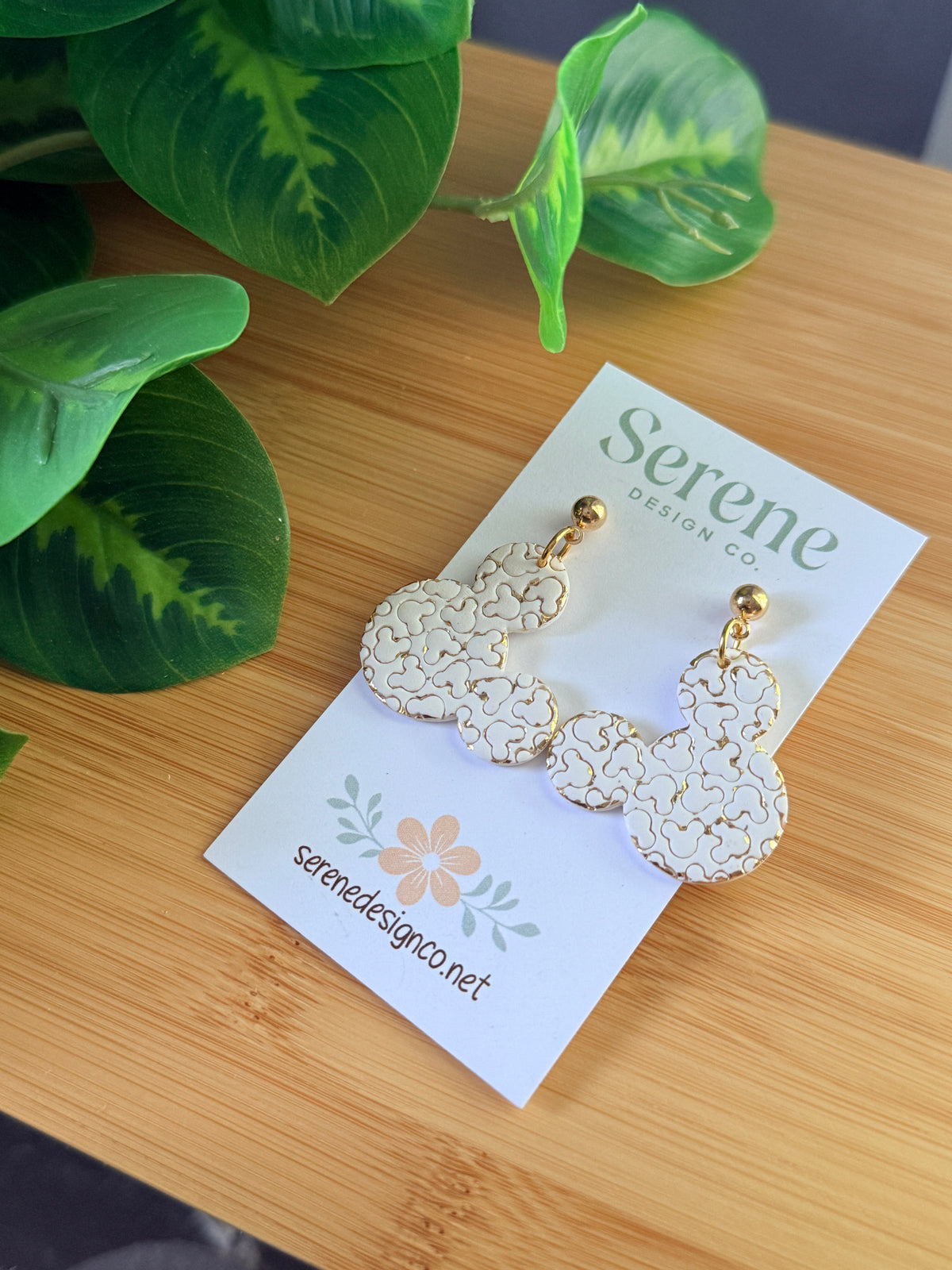 Gold Foil Hidden Mouse Dangles