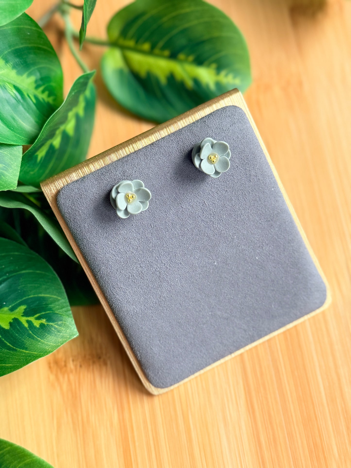 Hydrangea Stud Earrings | Polymer Clay Earrings