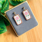 Brown Frame Daisy Earrings | Polymer Clay Earrings