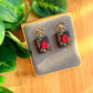 Ornate Framed Floral Book Earrings | Polymer Clay Earrings