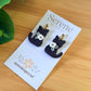 Floral Black Cat Dangles
