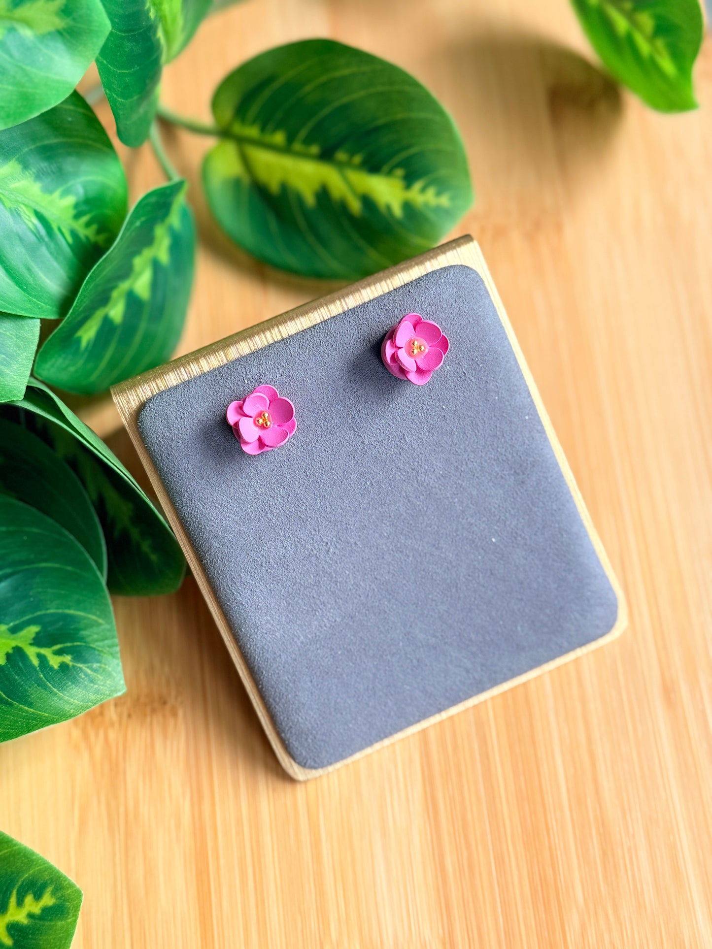 Hydrangea Stud Earrings | Polymer Clay Earrings