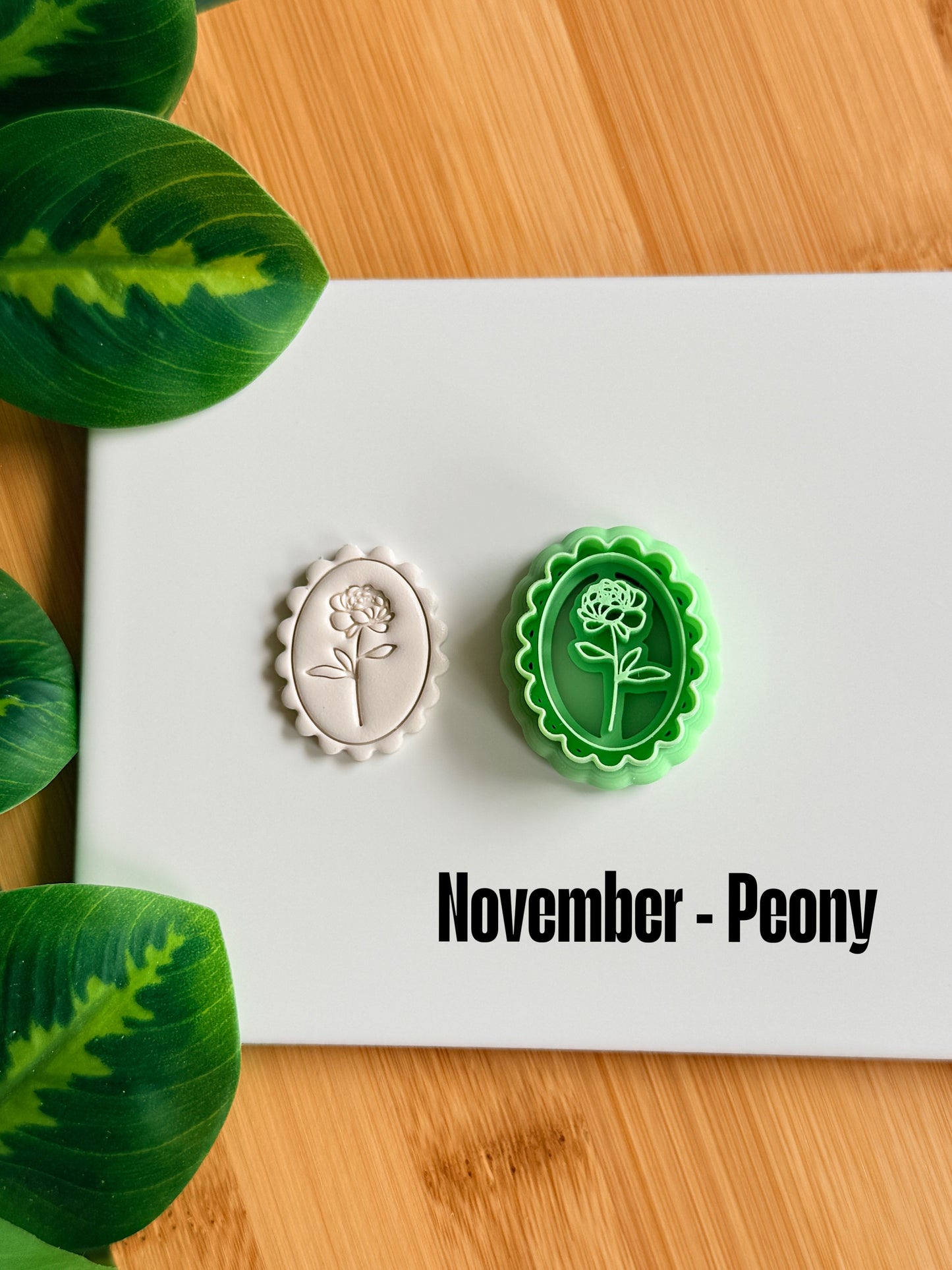 Framed Birth Month Flower Cutter | Polymer Clay Cutters