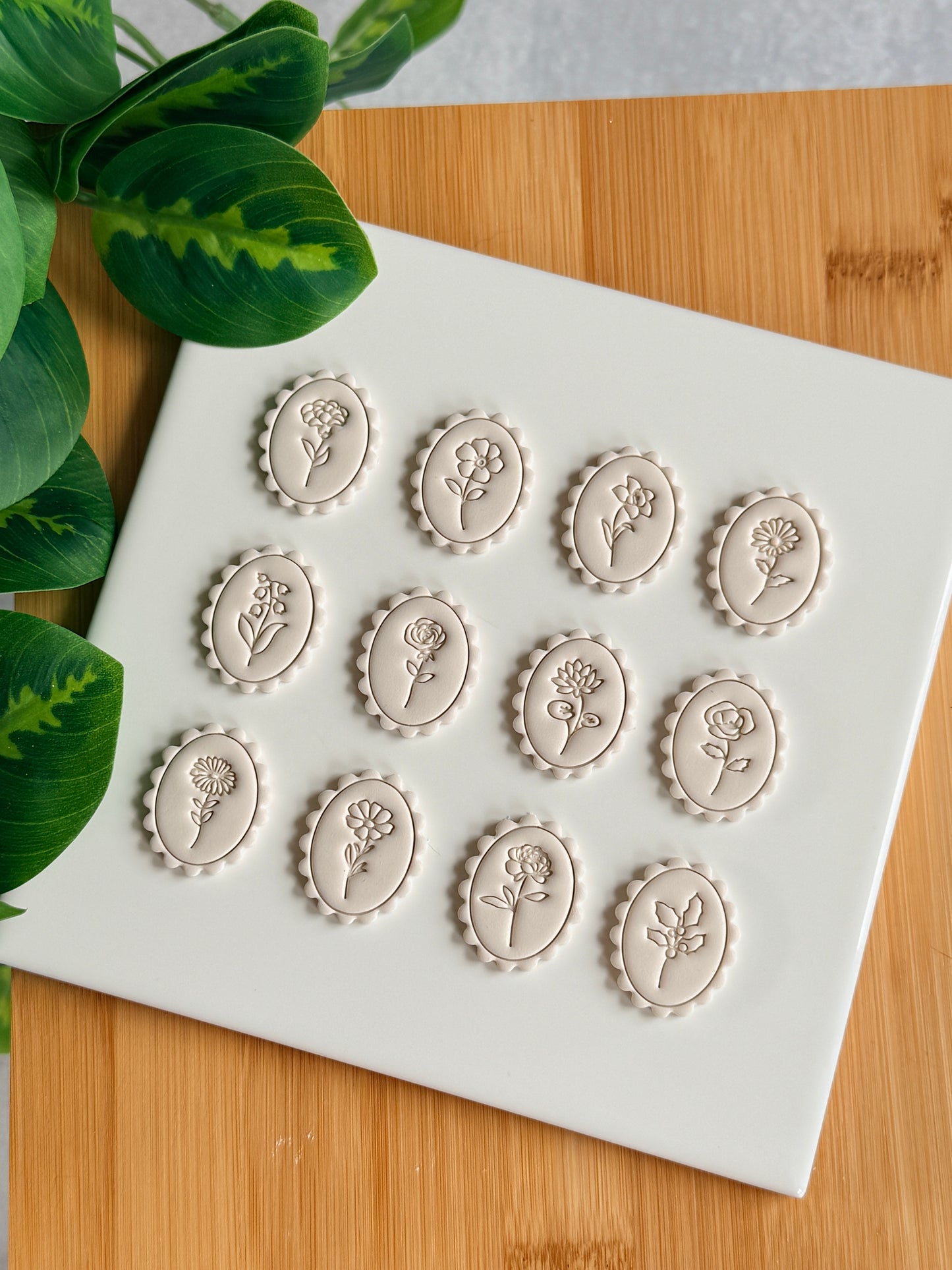 Framed Birth Month Flower Cutter | Polymer Clay Cutters