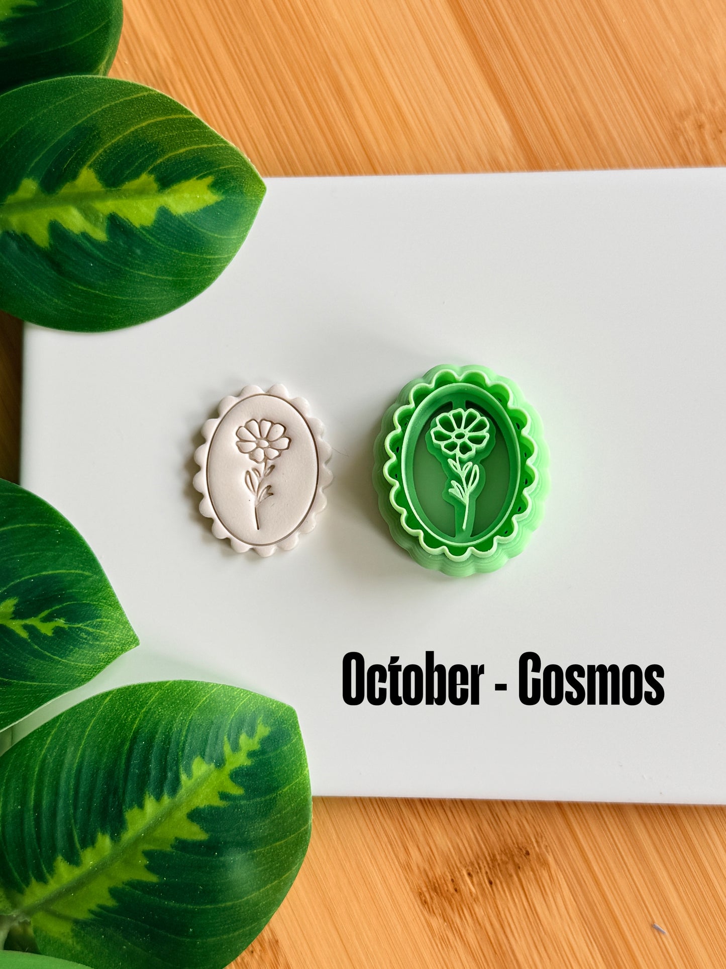 Framed Birth Month Flower Cutter | Polymer Clay Cutters