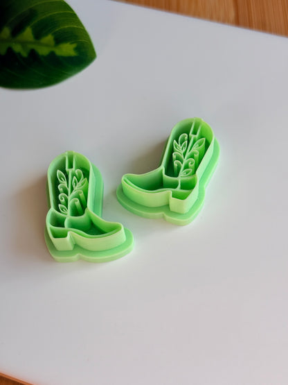 Cowboy Boot Mirrored Cutter Set | Polymer Clay Cutters