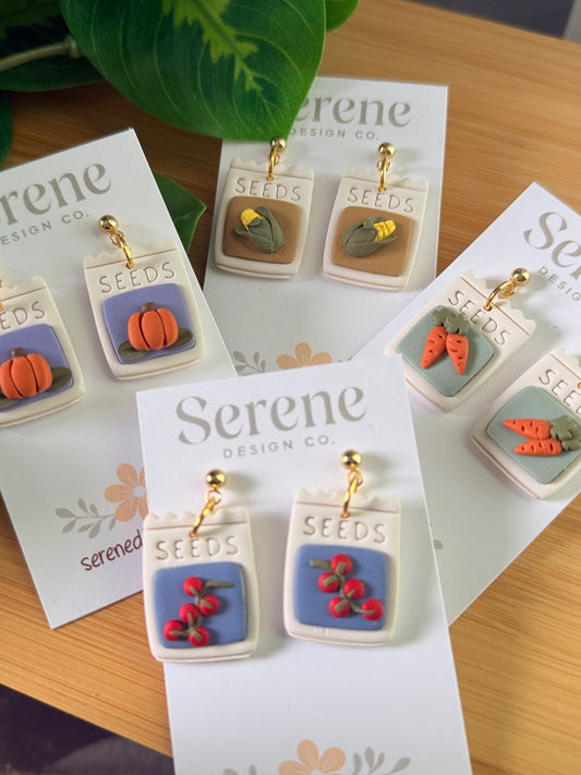 Veggie Seed Packet Dangles