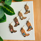 Floral Cowboy Boot Earrings | Polymer Clay Earrings