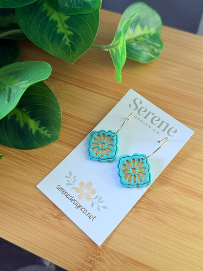 Flower Tile Hoops