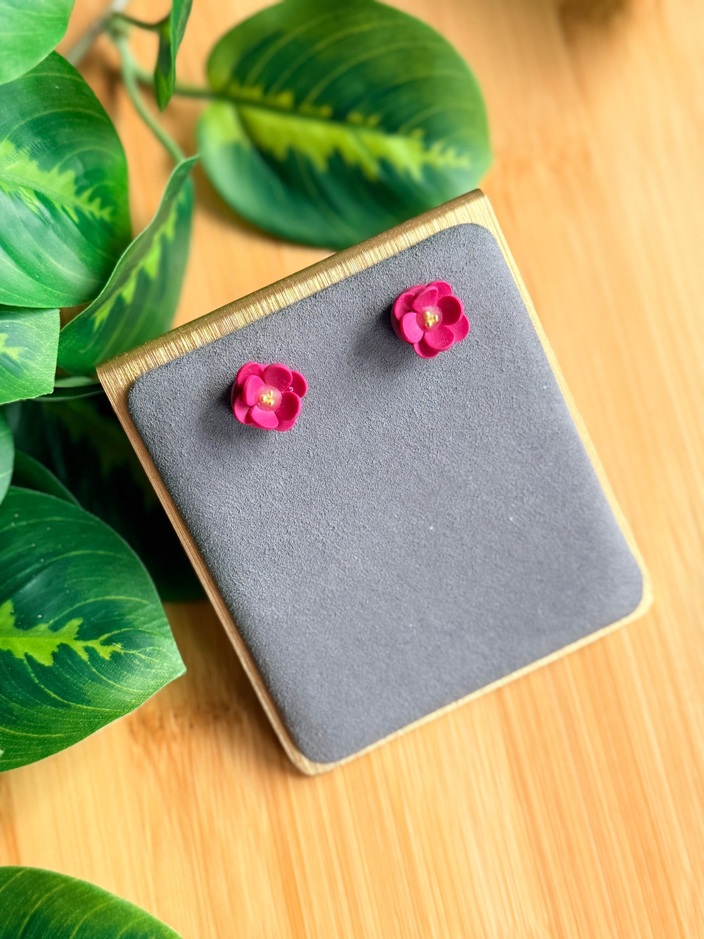 Hydrangea Stud Earrings | Polymer Clay Earrings