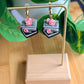 Floral Book Stack Earrings | Polymer Clay Earrings